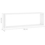 vidaXL Étagères cube murales 6 Pièces Blanc 80x15x26 5 cm Aggloméré