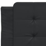 vidaXL Lit avec matelas noir 80x200 cm similicuir