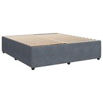 vidaXL Cadre de lit sans matelas gris foncé 200x200 cm velours