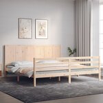 vidaXL Cadre de lit sans matelas 200x200 cm bois massif