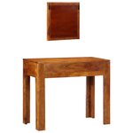 vidaXL Table de maquillage Marron miel en bois massif d'acacia