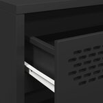 vidaXL Buffet noir 68x39x58 5 cm acier laminé à froid