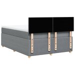 vidaXL Sommier à lattes de lit avec matelas Gris clair 140x190cm Tissu