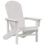 vidaXL Chaise Adirondack Blanche 74x82x91 cm HDPE