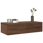 vidaXL Étagère murale avec tiroirs chêne marron bois d'ingénierie