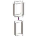 vidaXL Portant de bois chauffage noir 44x28x90 cm