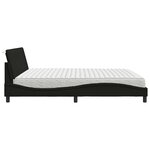 vidaXL Lit avec matelas noir 200x200 cm tissu