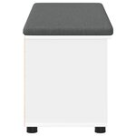 vidaXL Banc d'entrée avec coussin Uni Blanc 100 x 38 x 46 cm