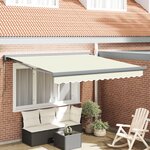 vidaXL Store rétractable automatique crème 300x250 cm