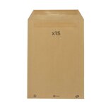 15 enveloppes en papier kraft 90 g - 22 9 x 32 4 cm