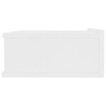 vidaXL Tables de chevet flottantes 2 Pièces Blanc bois d’ingénierie