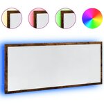 vidaXL Miroir de salle de bain à LED chêne fumé bois d'ingénierie