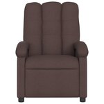 vidaXL Fauteuil inclinable Marron foncé Tissu