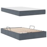 vidaXL Lit avec rangement et matelas Gris foncé 120 x 200 cm Velours