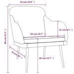 vidaXL Fauteuil Rouge bordeaux 63x76x80 cm Velours