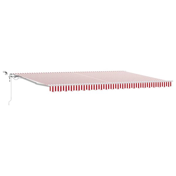 vidaXL Auvent Rétractable Rouge et Blanc 500 × 300 cm