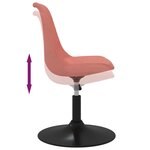 vidaXL Chaises à manger pivotantes lot de 4 Rose Velours