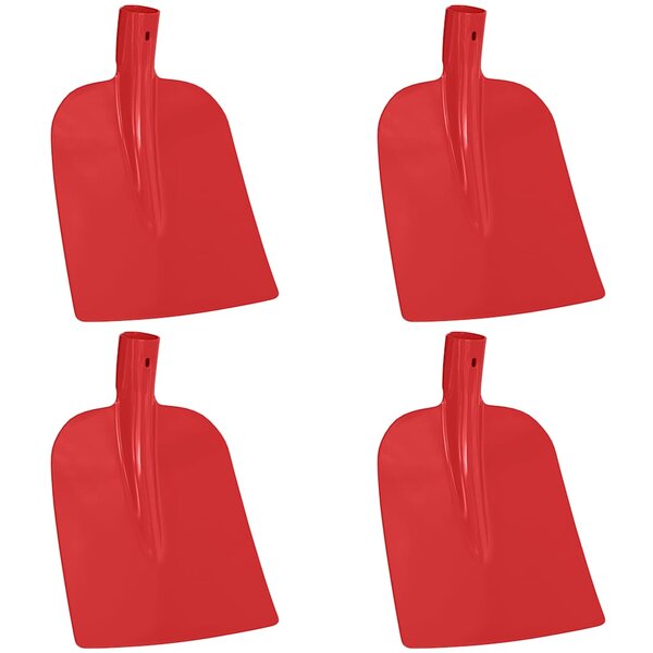 vidaXL Tête de pelle 4 Pièces Rouge 32 x 24 5 cm Acier enduit de poudre
