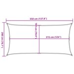 vidaXL Voile d'ombrage 160 g/m² rectangulaire vert clair 2x3 5 m PEHD