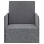 vidaXL Fauteuil convertible gris clair tissu