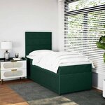vidaXL Sommier à lattes de lit et matelas Vert foncé 80x200 cm Velours