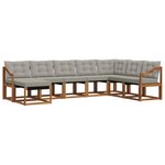 vidaXL Ensemble de canapés d'extérieur 8 pc Gris Naturel et Clair