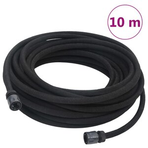 vidaXL Tuyau d'arrosage de jardin noir 0 6" 10 m caoutchouc