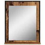 vidaXL Miroir de salle de bain avec miroir Bois ancien 50 x 12 x 60 cm