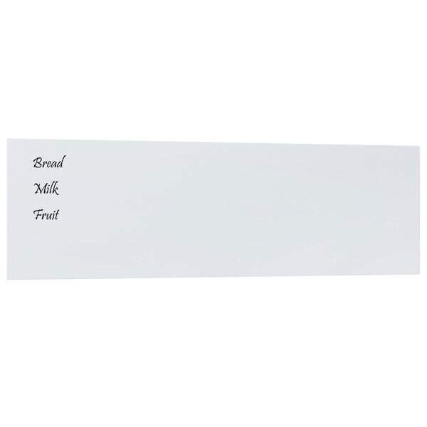 vidaXL Tableau noir magnétique mural Blanc 100x30 cm Verre trempé