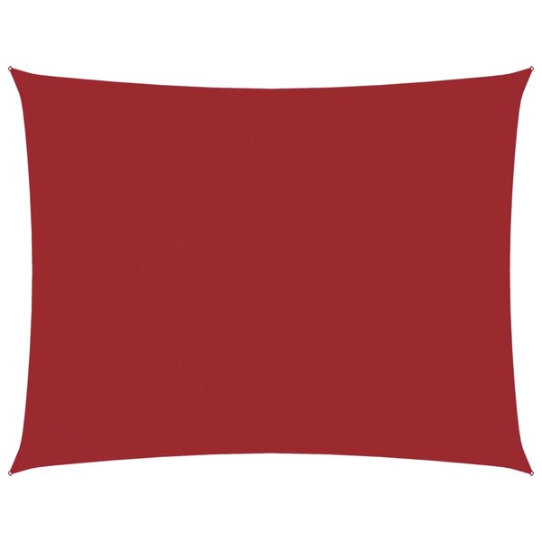 vidaXL Voile de parasol tissu oxford rectangulaire 3 5x4 5 m rouge