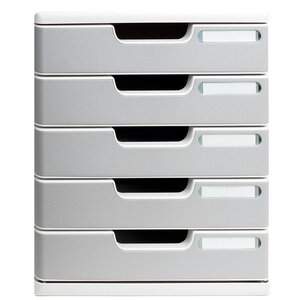Module De Classement Modulo Office 5 Tiroirs Fermés - Granit - Exacompta
