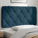 vidaXL Coussin de tête de lit bleu 100 cm velours