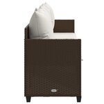 vidaXL Chaise longue avec coussins marron résine tressée