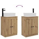 vidaXL Meuble de salle de bain avec évier Chêne artisanal