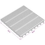 vidaXL Carreau de terrasse 11 pc Gris 30 x 30 cm WPC