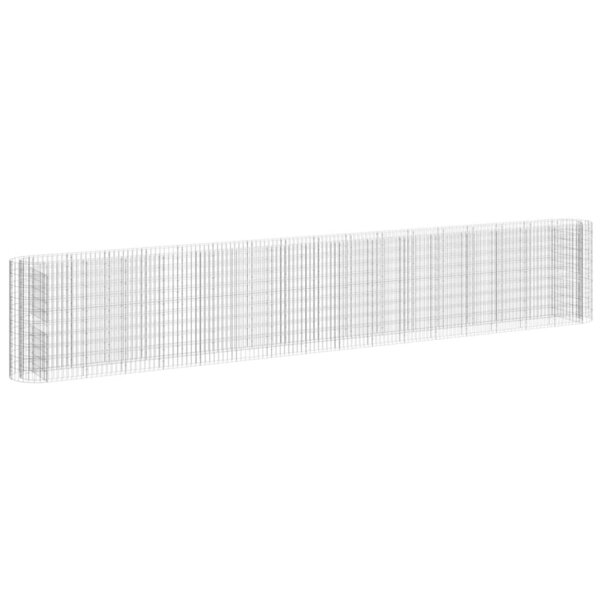 vidaXL Lit surélevé à gabion Fer galvanisé 610x50x100 cm