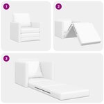 vidaXL Canapé Lit 2-en-1 Blanc 74x77x81 cm en Faux Cuir