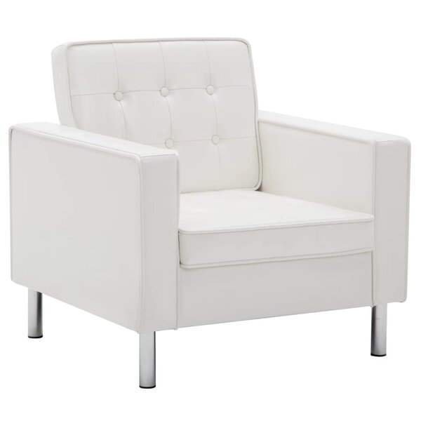 vidaXL Fauteuil blanc similicuir