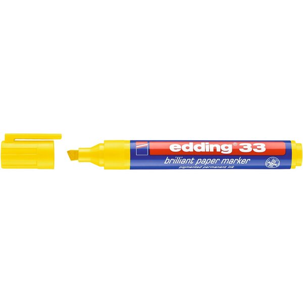 Marqueur papier encre brillante 33 jaune 1-5 mm EDDING