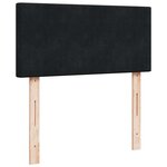 vidaXL Sommier à lattes de lit avec matelas Noir 90x200 cm Velours