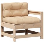 vidaXL Salon de jardin 7 Pièces avec coussins Bois de pin massif