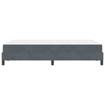 vidaXL Lit boxspring avec matelas Gris foncé 120 x 200 cm Velours
