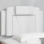 vidaXL Coussin de tête de lit blanc 80 cm similicuir