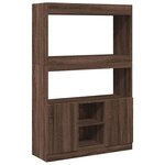 vidaXL Buffet haut chêne marron 92x33x140 cm bois d'ingénierie
