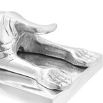 Serre-livres vidaXL 2 Pièces Argent 12x15x18 cm Aluminium Chien