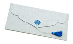 PAPERTREE MONSOON Lot de 5 Enveloppes cadeau 19x10cm - Gris/Turquoise