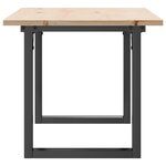 vidaXL Table basse cadre en O 100x50x45 cm bois de pin massif et acier