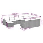 vidaXL Salon de jardin 11 Pièces avec coussins beige résine tressée