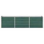 vidaXL Lit surélevé de jardin Acier galvanisé 240x40x45 cm Vert