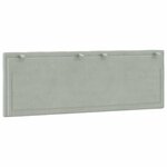 vidaXL Coussin de tête de lit Hanko gris clair 120 cm velours
